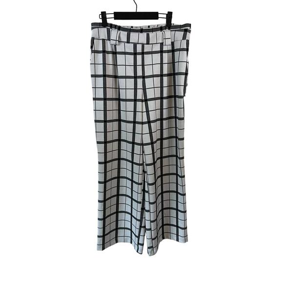 Est. 1946 White Checkered High Rise Pants - Size Large - Picture 1 of 5